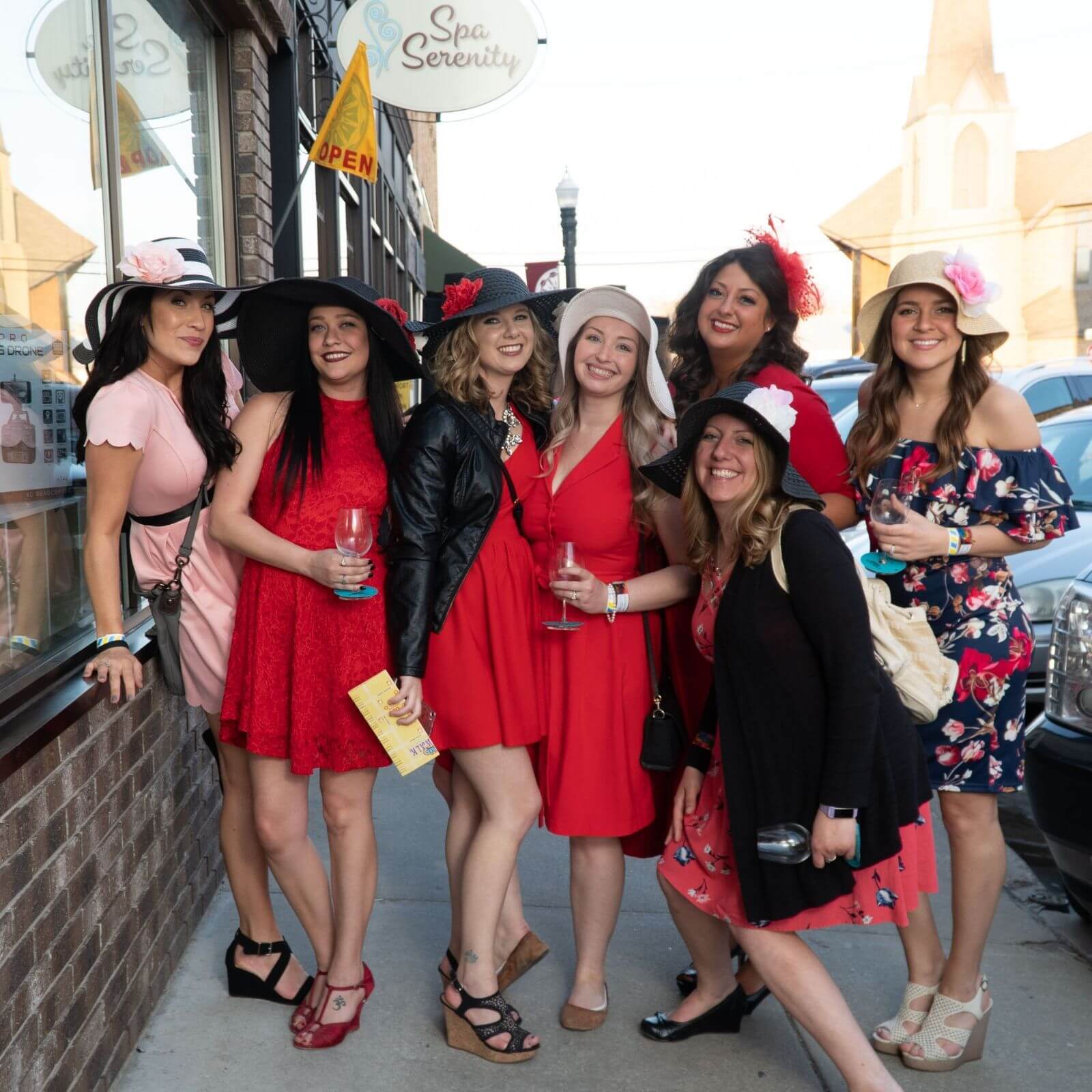 Ladies Drinking Wine in Downtown Baraboo