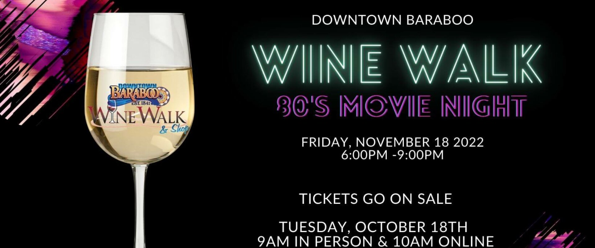 Wine Walk Wild West Downtown Baraboo
