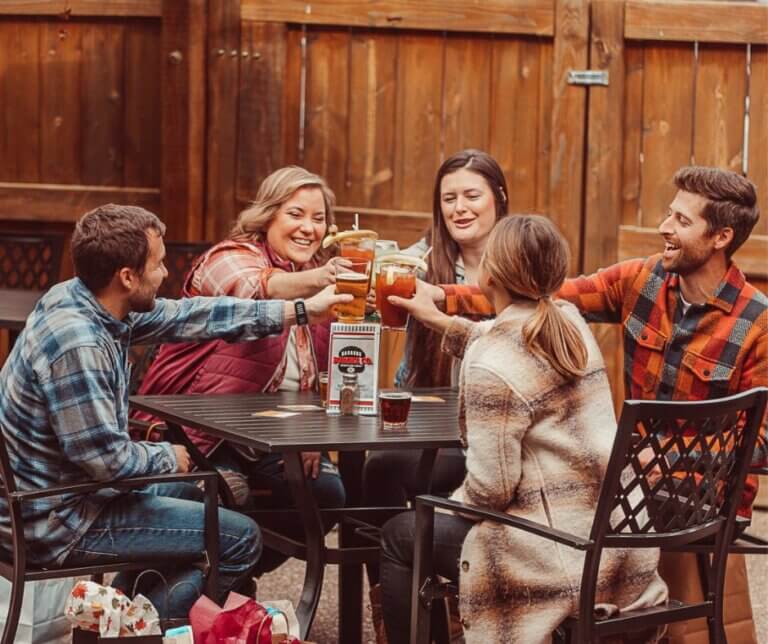 Young Couples Cheer at Baraboo Burger Company