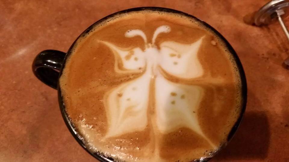 coffee with butterfly