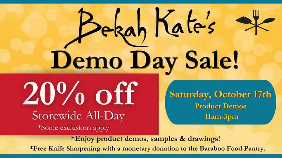 Bekah Kate's Demo Day Sale Announcement for Oct 17